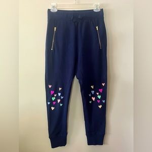CREW CUTS by J. CREW Joggers, Sweet Sequin Hearts, Zipper Pockets - SZ 12
